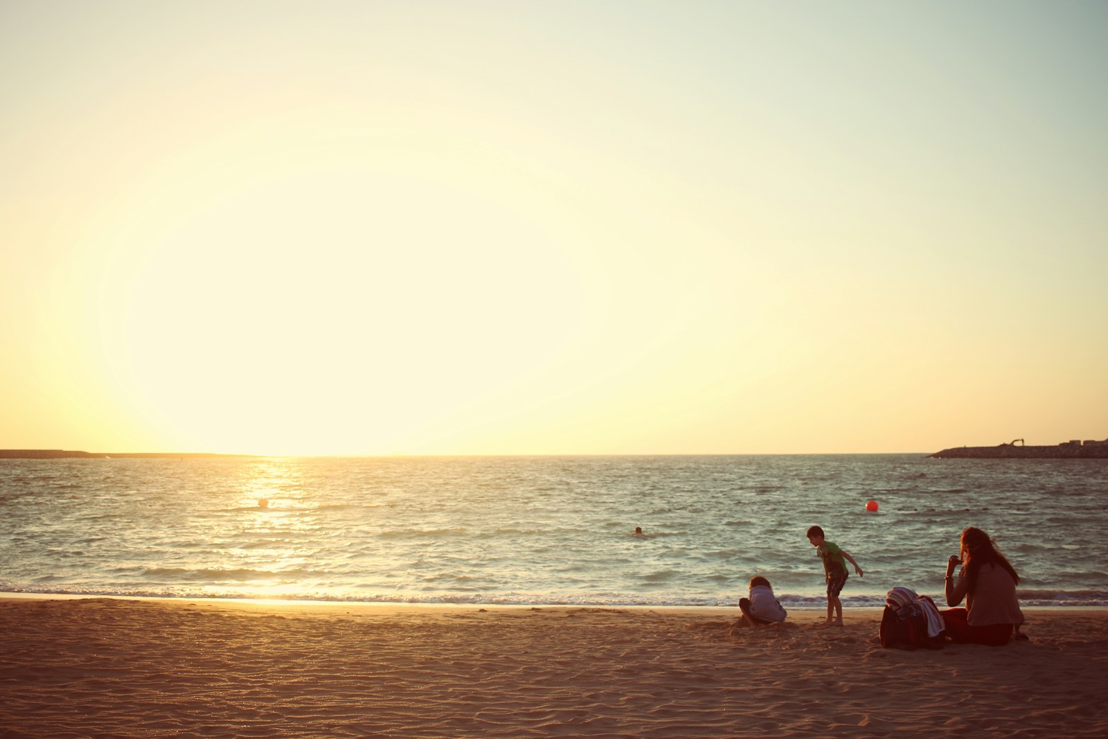 Beach at sunset